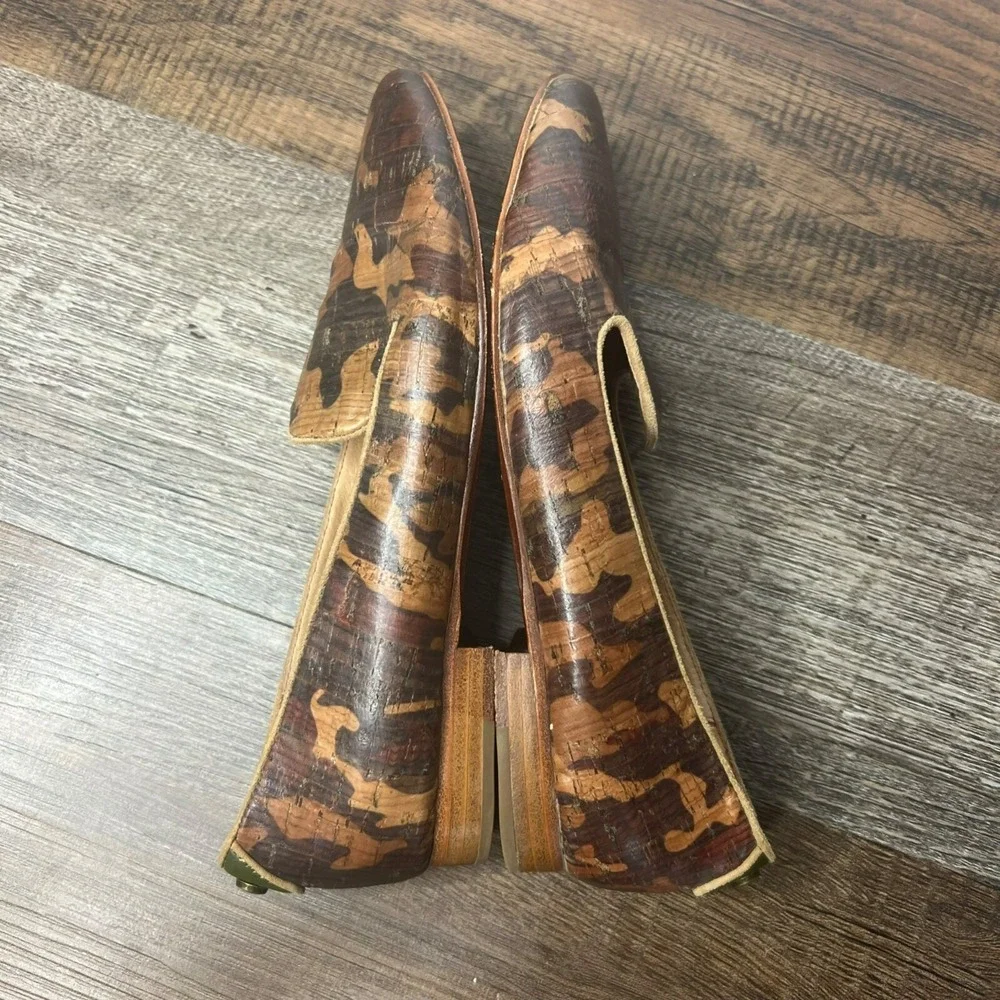 Australia Luxe Collective Camo‎ Loafers Flats Leather Brown Tan Slip On Shoes 6